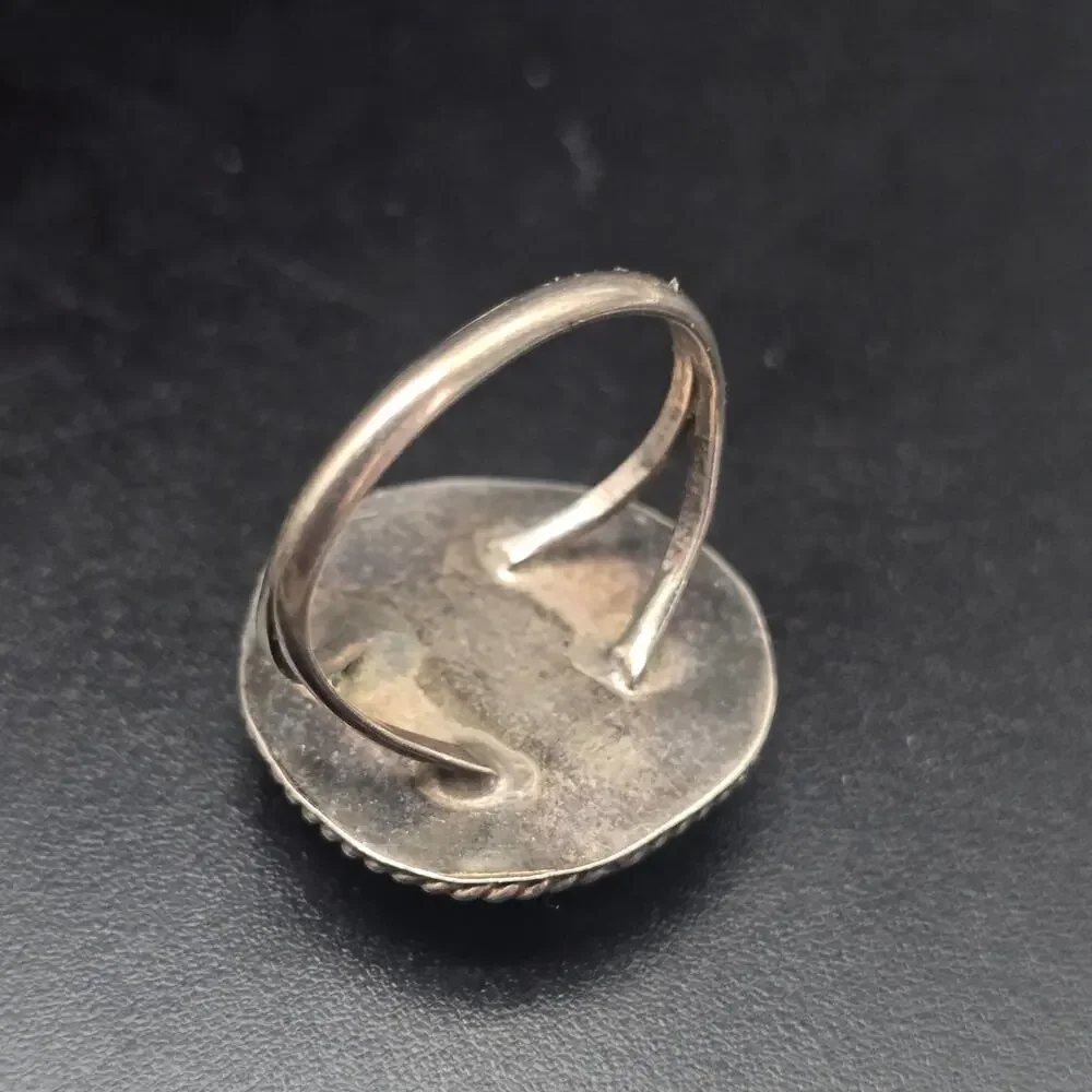 Native Sterling Silver Turquoise Ring Size 5